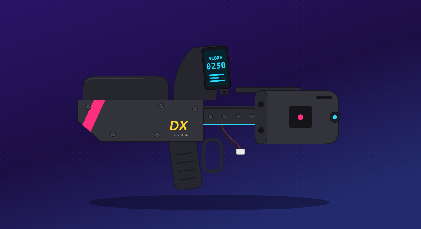 TagHawk DX blaster, assembled
